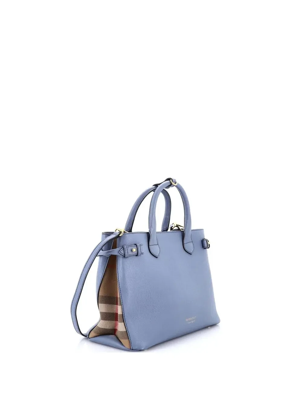 Burberry Banner Tote Leather And House #242168B85B